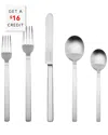 Mepra 5pc Flatware Set With $16 Credit In Silver