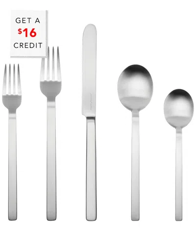 Mepra 5pc Flatware Set With $16 Credit In Silver