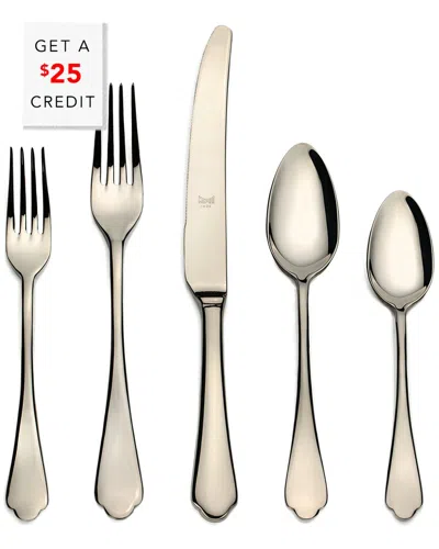 Mepra 5pc Flatware Set With $25 Credit In Silver
