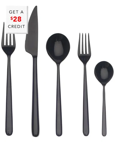 Mepra 5pc Flatware Set With $28 Credit In Black