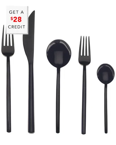 Mepra 5pc Flatware Set With $28 Credit In Black