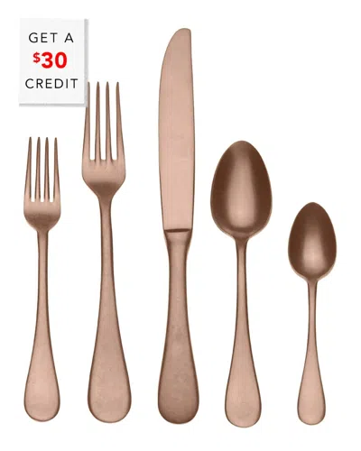 Mepra 5pc Flatware Set With $30 Credit In Nude
