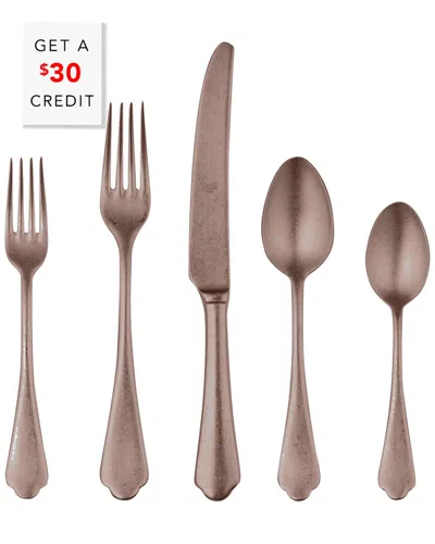 Mepra 5pc Flatware Set With $30 Credit In Metallic