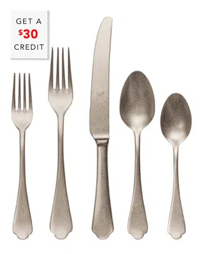 Mepra 5pc Flatware Set With $30 Credit In Silver