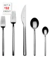 Mepra 5pc Flatware Set With $32 Credit In Black