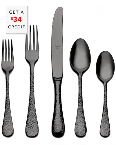 Mepra 5pc Flatware Set With $34 Credit In Black