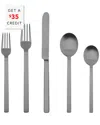 Mepra 5pc Flatware Set With $35 Credit In Gray