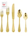 Mepra 5pc Flatware Set With $32 Credit In Gold