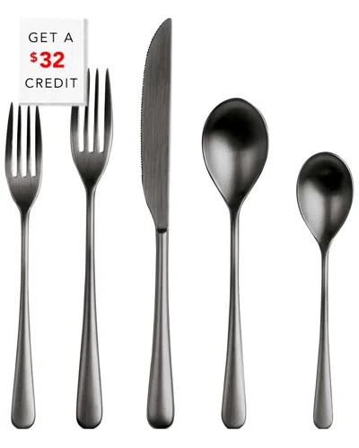 Mepra 5pc Neve Ice Flatware  Set In Black
