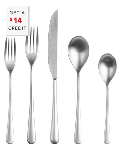 Mepra 5pc Neve Ice Flatware Set With $14 Credit In Gray