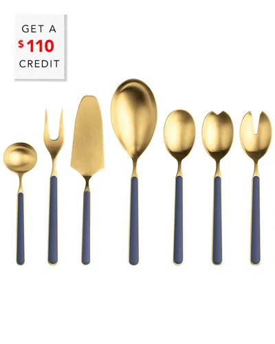 Mepra 7pc Fantasia Ice Serving Set With $110 Credit In Blue