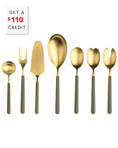 Mepra 7pc Fantasia Ice Serving Set With $110 Credit In Brown