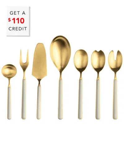 Mepra 7pc Fantasia Ice Serving Set With $110 Credit In Gold