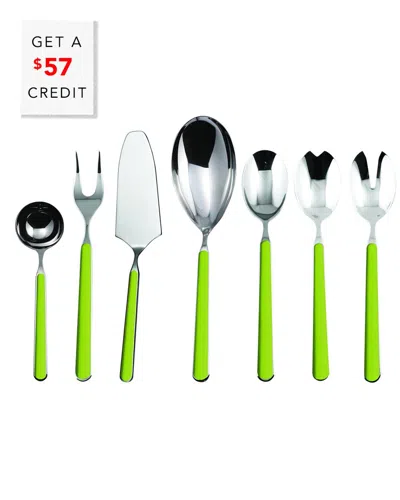 Mepra 7pc Flatware Set With $57 Credit In Green
