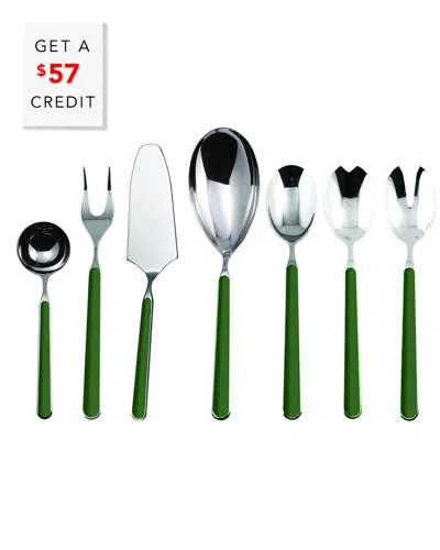 Mepra 7pc Flatware Set With $57 Credit In Green