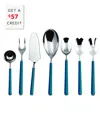 Mepra 7pc Flatware Set With $57 Credit In Blue