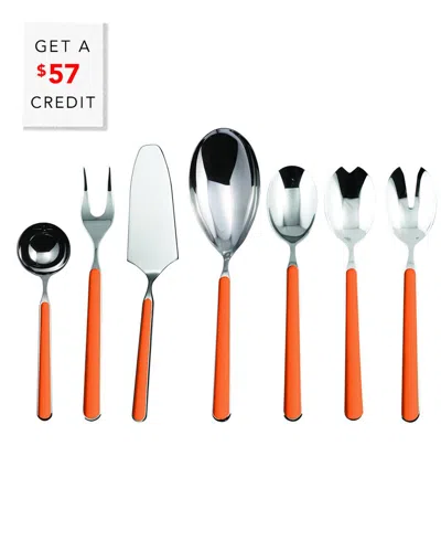 Mepra 7pc Flatware Set With $57 Credit In Orange