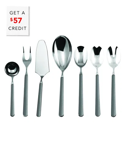 Mepra 7pc Serving Set With $57 Credit In Silver