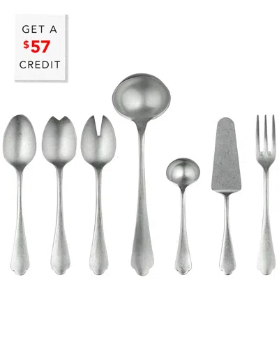 Mepra 7pc Serving Set With $57 Credit In Silver
