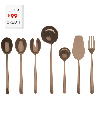 Mepra 7pc Serving Set With $99 Credit In Brown