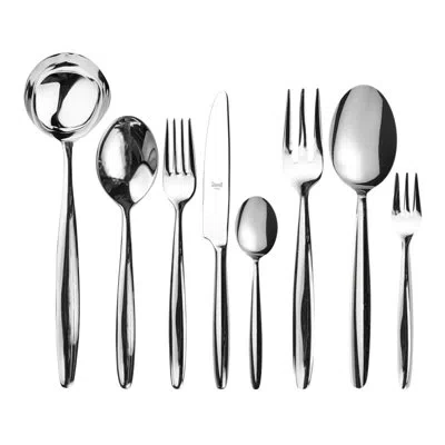 Mepra Acqua Flatware Set - 63 Pieces - Stainless Steel