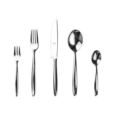 Mepra Acqua Flatware Set With Cake Forks - 30 Pieces - Stainless Steel