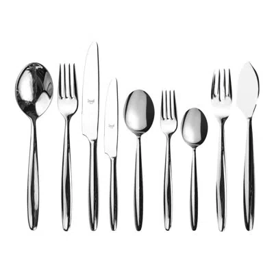 Mepra Acqua Flatware Set With H/h Knives - 54 Pieces - Stainless Steel