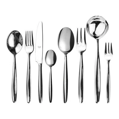 Mepra Acqua Flatware Set With H/h Knives - 63 Pieces - Stainless Steel