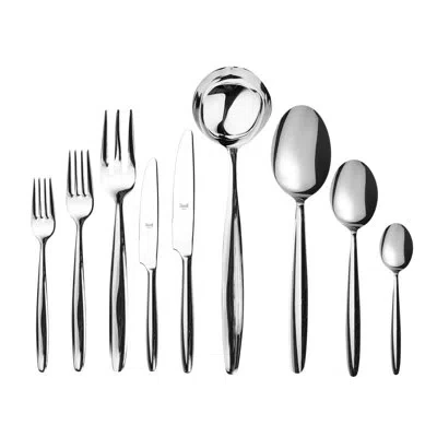 Mepra Acqua Flatware Set With H/h Knives - 75 Pieces - Stainless Steel