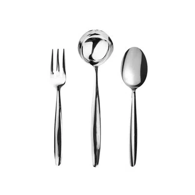 Mepra Acqua Mirror Serving Set - 3 Pieces - Stainless Steel