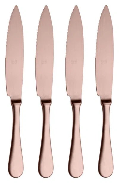 Mepra American 4-piece Steak Knife Set In Gold