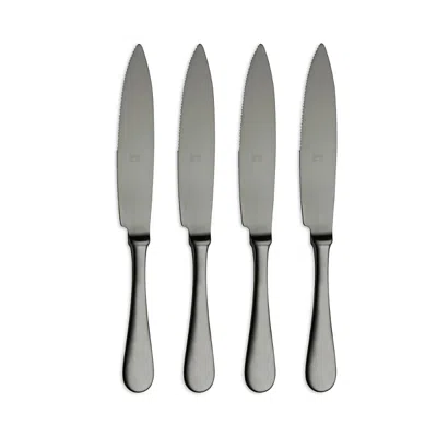 Mepra American Pvd Steak Knives, Set Of 4 In Hemotite