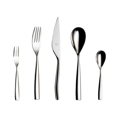 Mepra Arte Flatware Set With Cake Forks - 30 Pieces - Stainless Steel