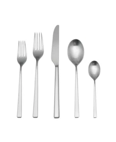 Mepra Atena Flatware Set, 5 Pieces In Silver-tone
