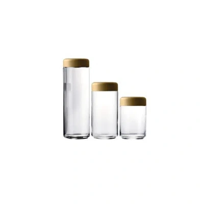 Mepra Atmosfera Urano 3-piece Canisters Set In Gold