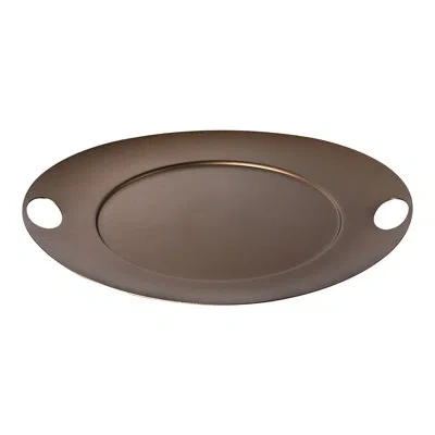 Mepra Atmosfera Saturno Charger Plate With Handles 13.39" - 12 Pieces In Materic Bronze