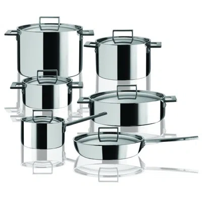 Mepra Attiva Kitchen Set - 12 Pieces - Stainless Steel In Silver