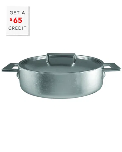 Mepra Attiva Pewter 28cm Saute Pan With $65 Credit In Silver