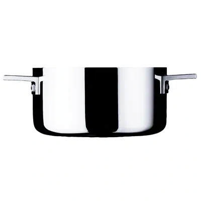 Mepra Attiva Stock Pot 2 Handles 9.45" - 9.2 Liters 9.2 Qt In Silver