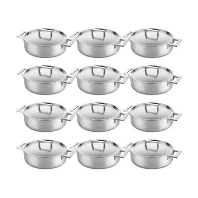 Mepra Attiva Tri-ply (stainless Steel, Aluminum, Magnetic Ss) Non-stick Frying Pan In Pewter