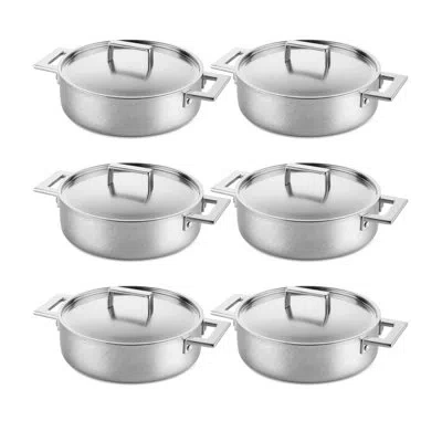 Mepra Attiva Tri-ply (stainless Steel, Aluminum, Magnetic Ss) Non-stick Frying Pan In Pewter