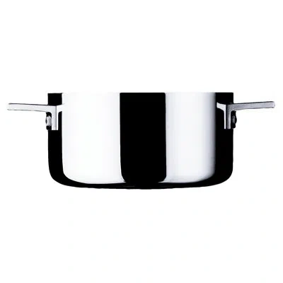 Mepra Attiva Tri-ply (stainless Steel, Aluminum, Magnetic Ss) Pot In Silver