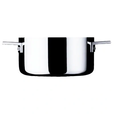 Mepra Attiva Tri-ply (stainless Steel, Aluminum, Magnetic Ss) Pot In Silver