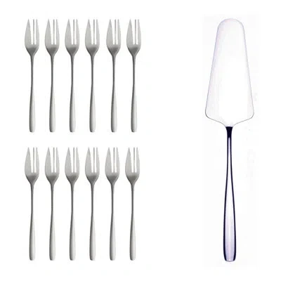 Mepra Avanguardia Cake Set - 13 Pieces - Stainless Steel In Silver