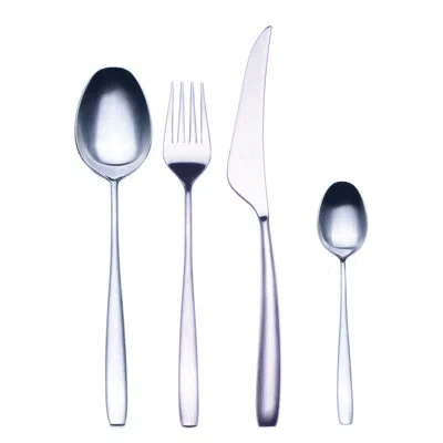 Mepra Avanguardia Flatware Set - 24 Pieces - Ice In Silver