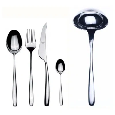 Mepra Avanguardia Flatware Set - 49 Pieces - Stainless Steel In Silver