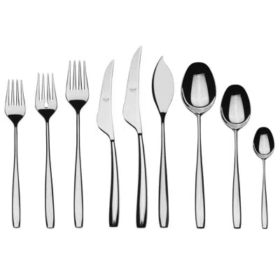 Mepra Avanguardia Flatware Set - 54 Pieces - Stainless Steel In Silver
