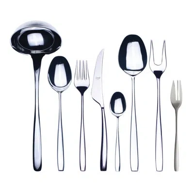 Mepra Avanguardia Flatware Set - 63 Pieces - Ice In Silver