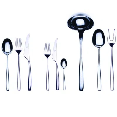Mepra Avanguardia Flatware Set - 75 Pieces - Stainless Steel In Silver