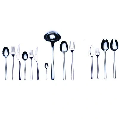 Mepra Avanguardia Flatware Set (configuration P) - 113 Pieces - Stainless Steel In Silver